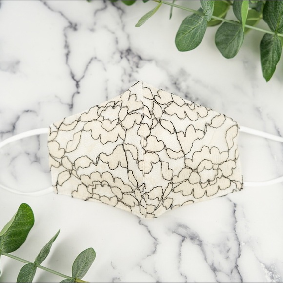 Set 5 soft lace face mask with filter pocket - Picture 3 of 8